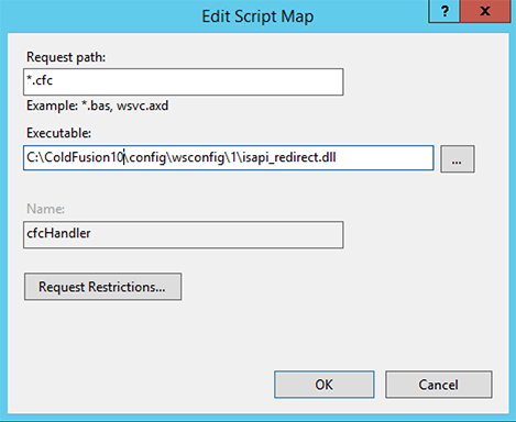 ColdFusion 10 IIS Handler Mappings